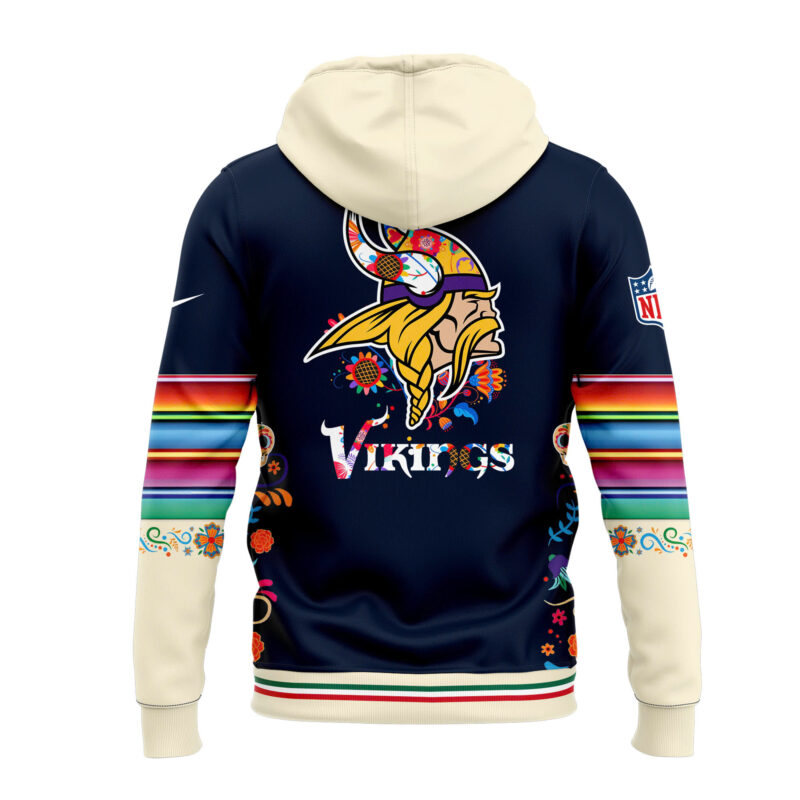 Men's Nike Minnesota Vikings 2024 NFL Dia De Los Muertos Premium Limited Pullover Hoodie - Image 3