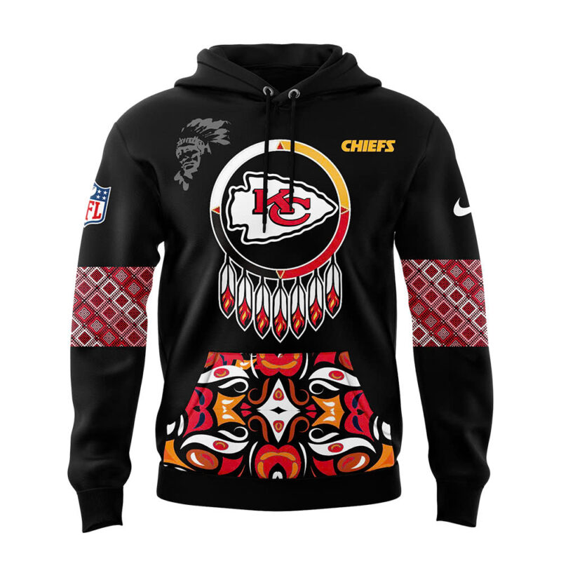 Men's Nike Kansas City Chiefs 2024 Native American Heritage Month Premium Limited Pullover Hoodie - Image 2