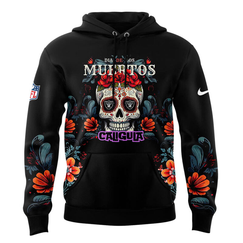 Las Vegas Raiders 2024 Dia De Los Muertos Premium Limited Hoodie - Image 2