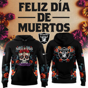 Las Vegas Raiders 2024 Dia De Los Muertos Premium Limited Hoodie