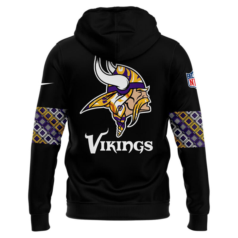 Men's Nike Minnesota Vikings 2024 Native American Heritage Month Premium Limited Pullover Hoodie - Image 3