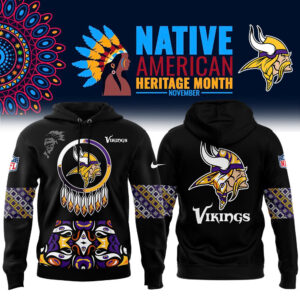 Men's Nike Minnesota Vikings 2024 Native American Heritage Month Premium Limited Pullover Hoodie