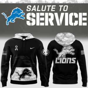 Men's Detroit Lions Nike Camo 2024 Salute to Service Club Fleece Pullover Hoodie