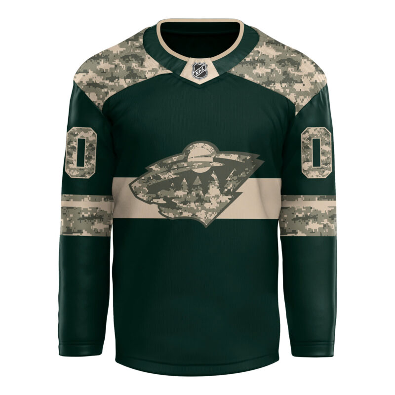 Minnesota Wild x 2024 Military Appreciation Night Custom Jersey - Image 2