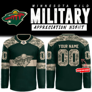Minnesota Wild x 2024 Military Appreciation Night Custom Jersey