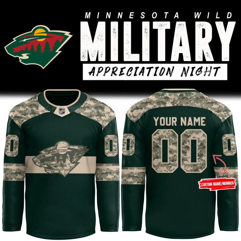 Minnesota Wild x 2024 Military Appreciation Night Custom Jersey
