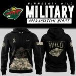 Men's Nike Minnesota Wild x 2024 Military Appreciation Night Hoodie