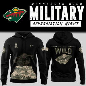 Men's Nike Minnesota Wild x 2024 Military Appreciation Night Hoodie