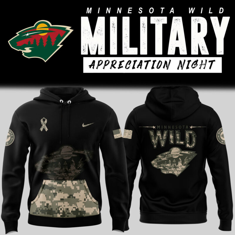 Men's Nike Minnesota Wild x 2024 Military Appreciation Night Hoodie