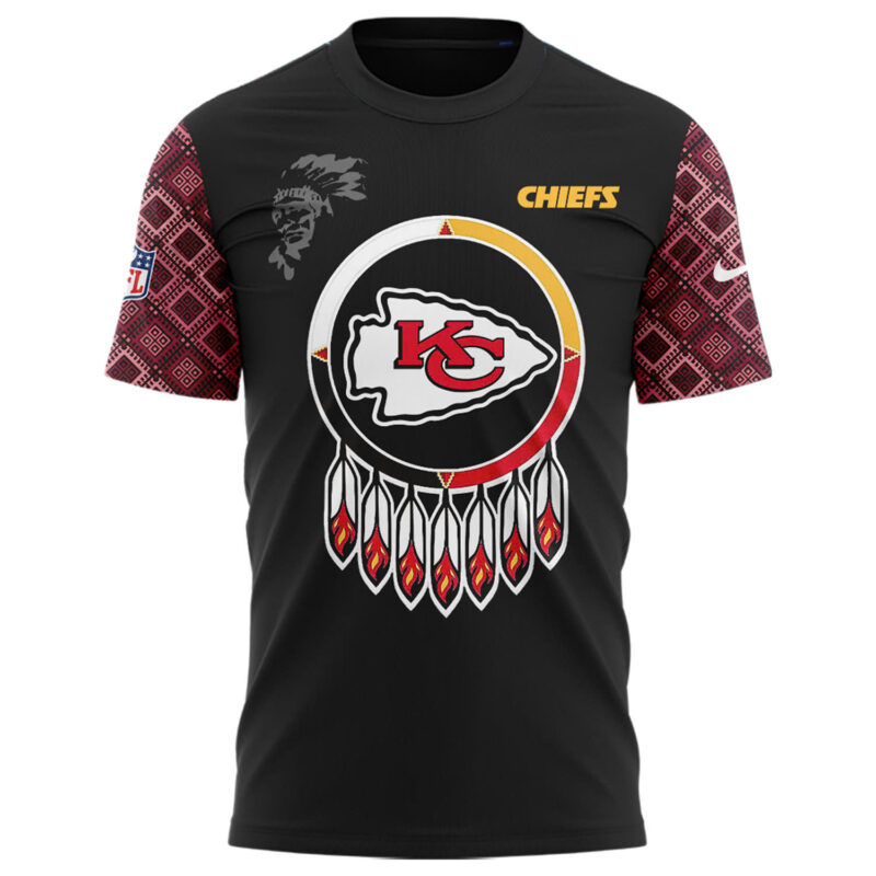 Kansas City Chiefs NFL 2024 Native American Heritage Month Premium Limited Tee - Image 2