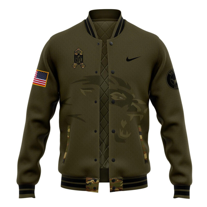 Men’s Detroit Lions Nike Camo 2024 Salute to Service Bomber Jacket - Image 2