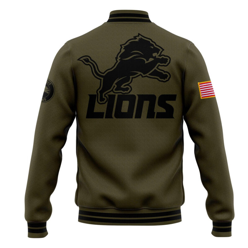 Men’s Detroit Lions Nike Camo 2024 Salute to Service Bomber Jacket - Image 3