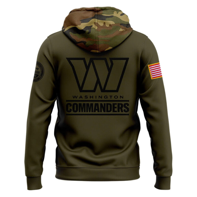 Men’s Washington Commanders Nike Camo 2024 Salute to Service Club Fleece Pullover Hoodie V2 - Image 3