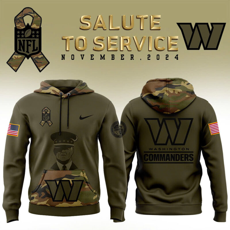 Men’s Washington Commanders Nike Camo 2024 Salute to Service Club Fleece Pullover Hoodie V2