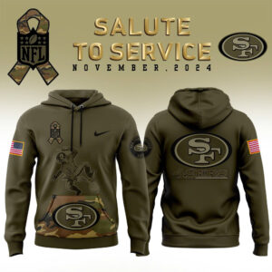 San Francisco 49ers Nike Camo 2024 Salute to Service Pullover Hoodie