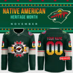 Minnesota Wild 2024 Native American Heritage Month Premium Limited Custom jersey