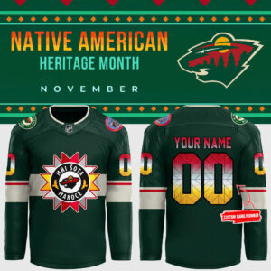 Minnesota Wild 2024 Native American Heritage Month Premium Limited Custom jersey