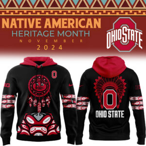 Ohio State Football 2024 Native American Heritage Month Premium Limited Pullover Hoodie