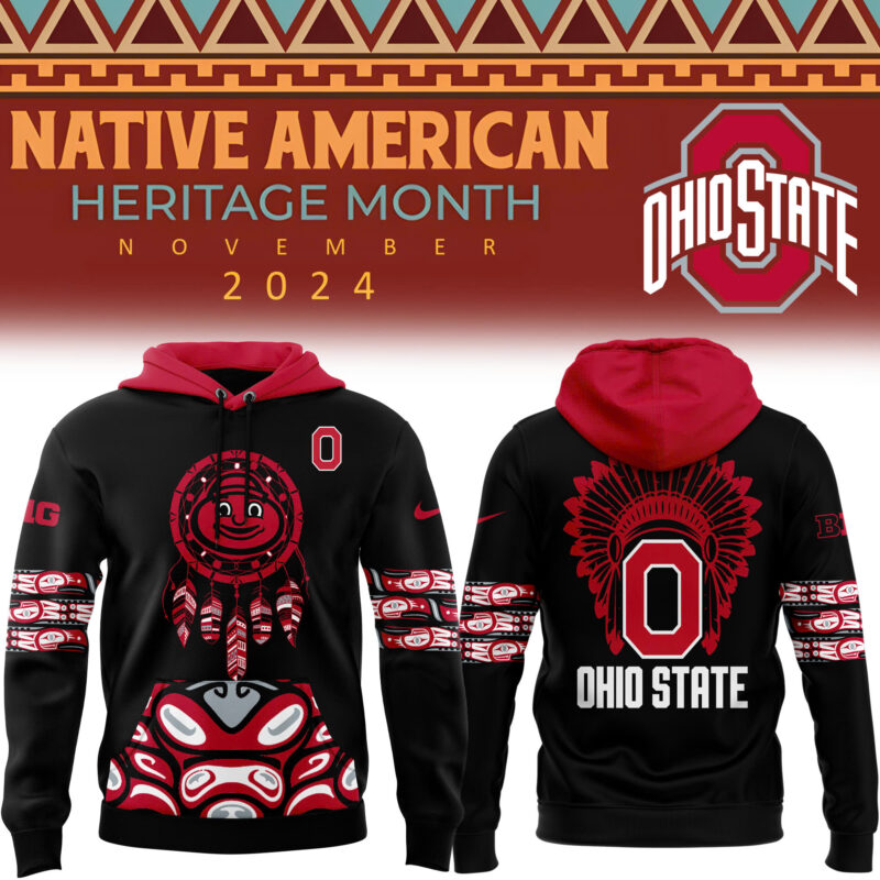 Ohio State Football 2024 Native American Heritage Month Premium Limited Pullover Hoodie