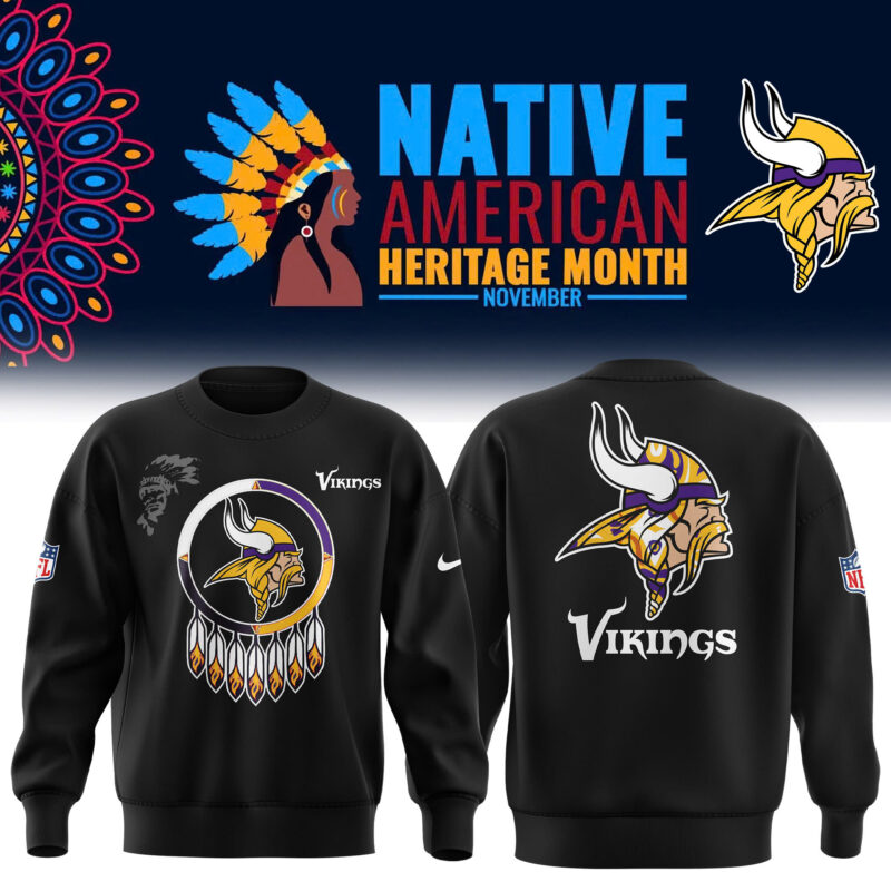 Unisex Minnesota Vikings NFL 2024 Native AmeriQNn Heritage Month Premium Limited Long Sleeve Shirt