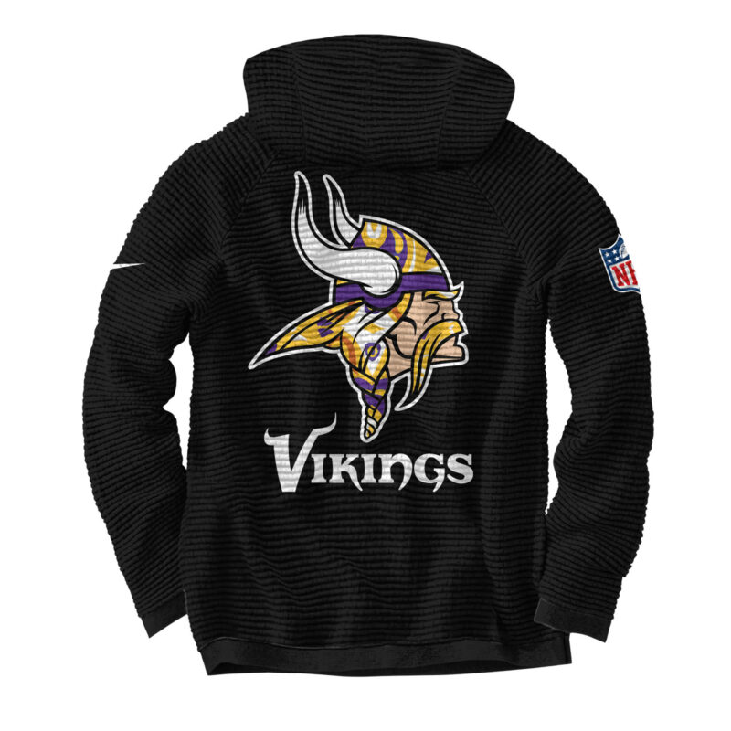 Unisex’s Nike Minnesota Vikings NFL 2024 Native AmeriQNn Heritage Month Premium Limited Waffle Hoodie - Image 3