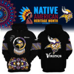 Women’s Nike Minnesota Vikings NFL 2024 Native AmeriQNn Heritage Month Premium Limited Pullover Hoodie
