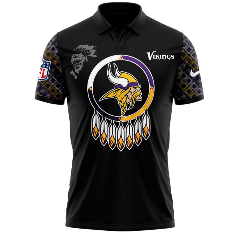 Minnesota Vikings NFL 2024 Native American Heritage Month Premium Limited Polo - Image 2