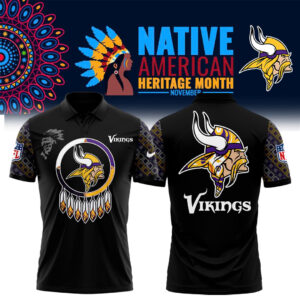 Minnesota Vikings NFL 2024 Native AmeriQNn Heritage Month Premium Limited Polo