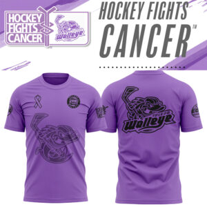 Toledo Walleye x Hockey Fights Cancer 2024 T shirt
