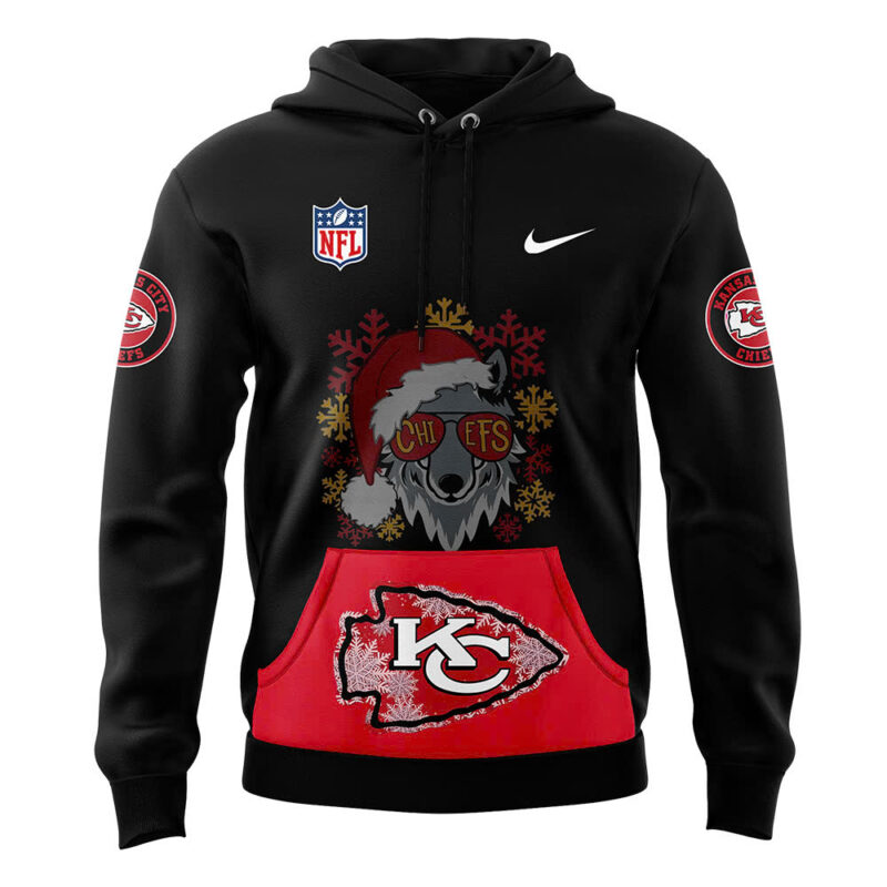 Kansas City Chiefs Christmas 2024 Hoodie x Bobble Hat - Image 2