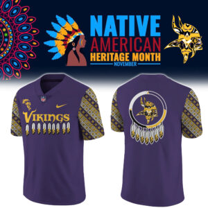 Minnesota Vikings NFL 2024 Native AmeriQNn Heritage Month Premium Limited Jersey