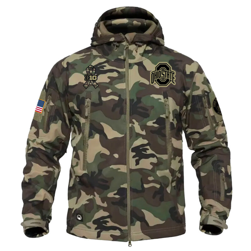 Ohio State Buckeyes 2024 Salute to Service Camouflage Assault Jacket - Image 2