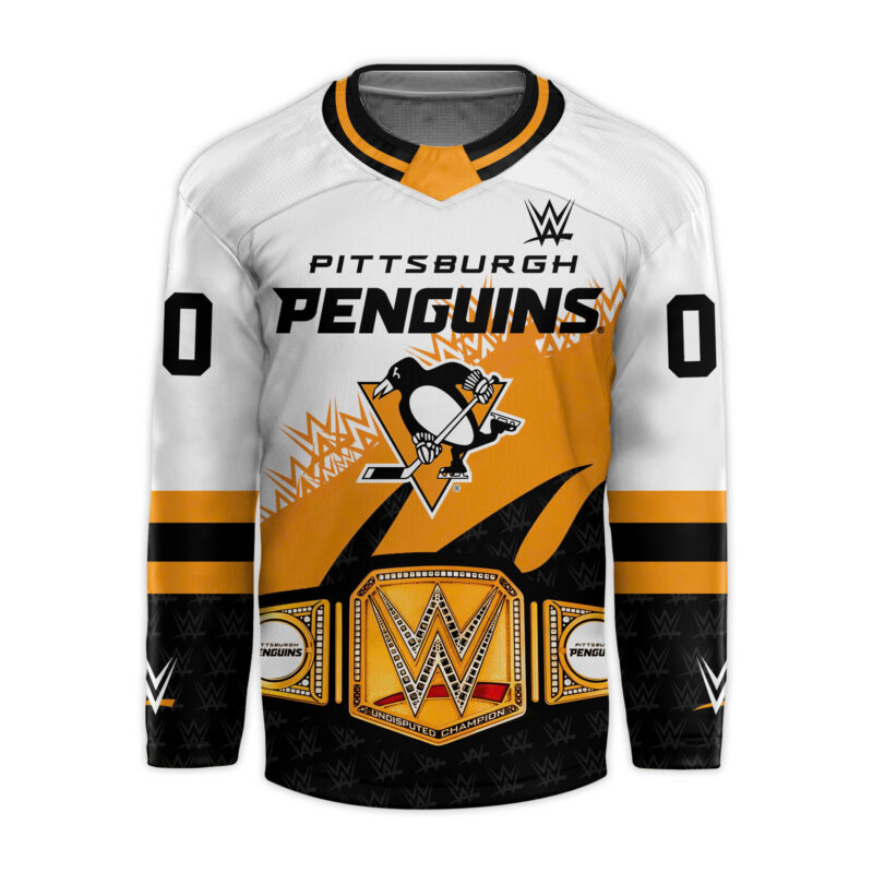 Pittsburgh Penguins x 2024 WWE Night Premium Limited Jersey - Image 2