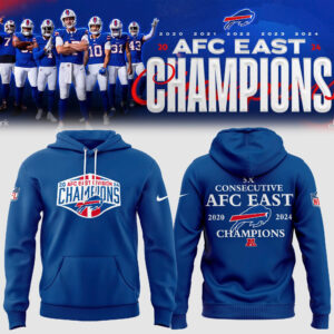 Buffalo Bills 2024 AFC East Division Champions Pullover Hoodie