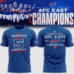 Buffalo Bills 5 Straight AFC East Division Champions Tee