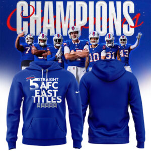 Buffalo Bills Nike Royal Five-Straight AFC East Division Champions Our Time Is Now Hoodie (Blue, Red, Gray, Black)
