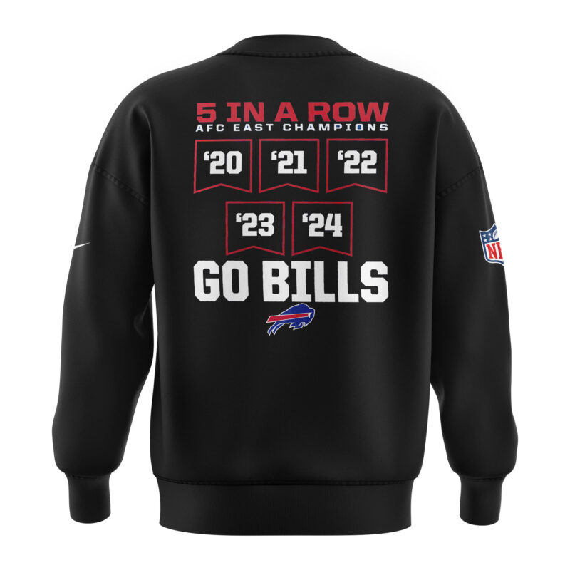 Buffalo Bills Nike 2024 AFC East Division Champions Sweatshirt (Blue, Red, Gray, Black) - Image 3