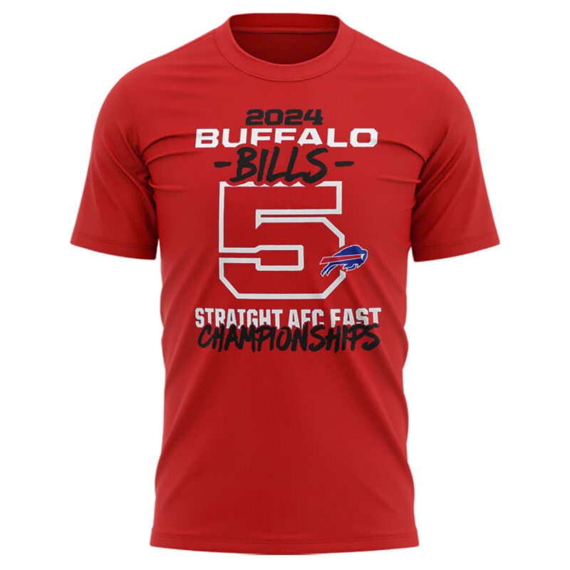 Fanatics Buffalo Bills 5 Straight AFC East Division Champions Tee (Blue, Red, Gray, Black) - Image 5