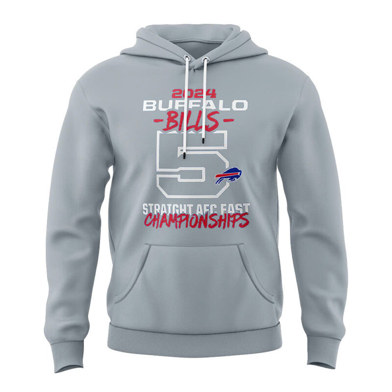 Fanatics Buffalo Bills 5 Straight AFC East Division Champions Hoodie (Blue, Red, Gray, Black) - Image 11