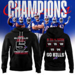 Fanatics Buffalo Bills 5 Straight AFC East Division Champions Hoodie (Blue, Red, Gray, Black)