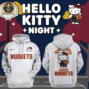 Women’s Nike Denver Nuggets x Hello Kitty Night 2024 Premium Limited Pullover Hoodie