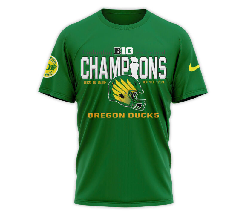 Oregon Ducks 2024 Big Ten Football Conference Champions Tshirt - Image 2