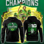 Men’s Black Oregon Ducks 2024 Big Ten Football Conference Champions Hoodie V3
