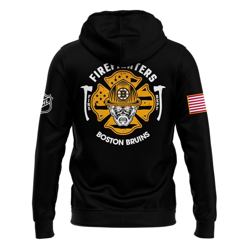 Boston Bruins x 2024 Firefighter Appreciation Night Premium Limited Hoodie - Image 3