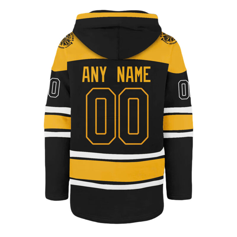 Pittsburgh Penguins x 2024 Firefighter Appreciation Night Premium Limited Lace up Hoodie - Image 3