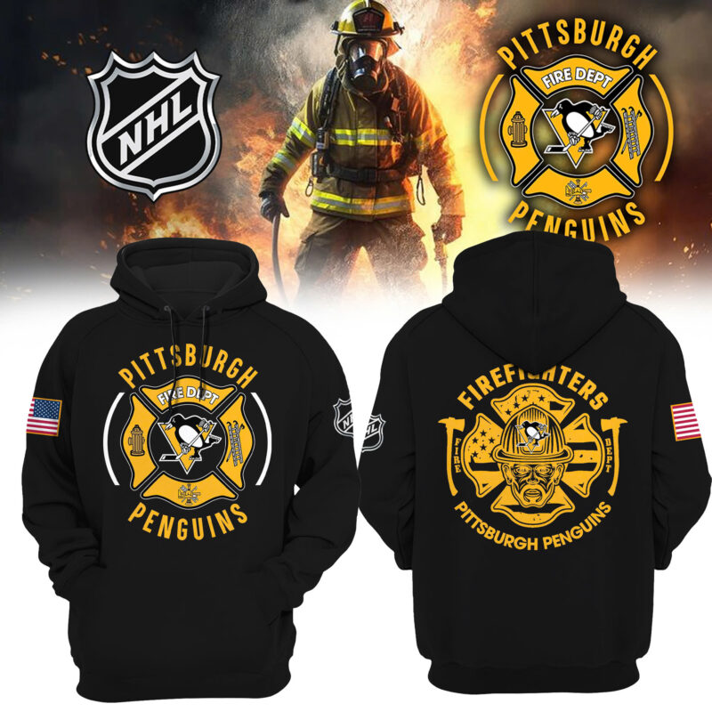 Women’s Pittsburgh Penguins x 2024 Firefighter Appreciation Night Premium Limited Pullover Hoodie
