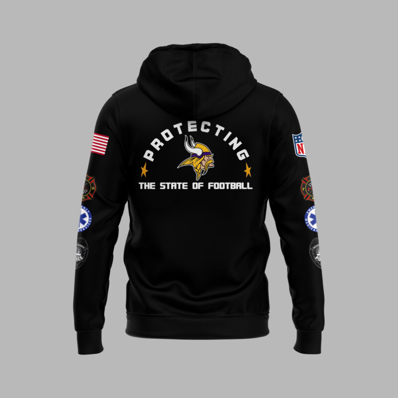 Men's Nike Minnesota Vikings 2024 First Responders Day Premium Limited Pullover Hoodie - Image 3
