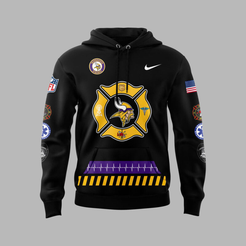 Men's Nike Minnesota Vikings 2024 First Responders Day Premium Limited Pullover Hoodie - Image 2