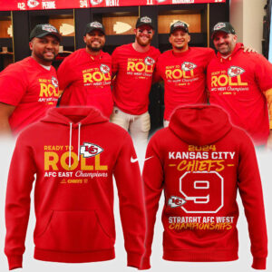 Men's Nike Red Kansas City Chiefs 2024 AFC West Division Champions Locker Room Trophy Collection Hoodie V2