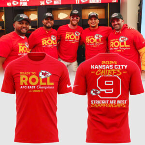 Unisex's Nike Red Kansas City Chiefs 2024 AFC West Division Champions Locker Room Trophy Collection Tee V2